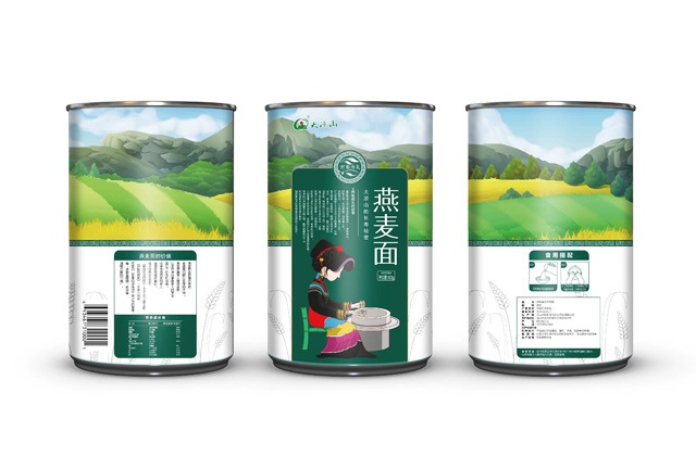 四川省涼山州土特產燕麥面包裝設計方案_地方特色農副產品品牌包裝視覺提升方案