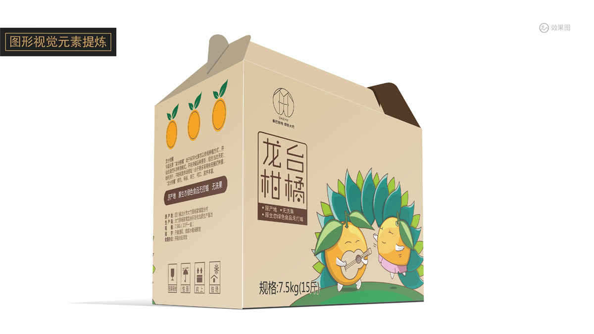 楊家龍臺柑橘視覺包裝設計_品牌視覺包裝設計_成都精品禮盒設計公司