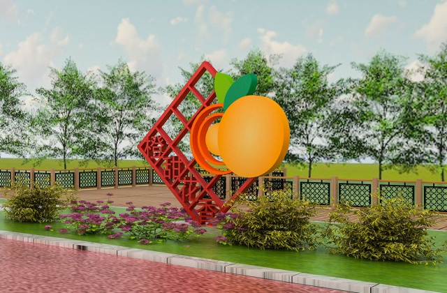 彭山黃豐鎮團結村橘花文化廣場景觀氛圍設計